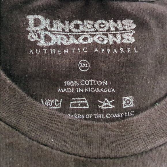 Dungeons & Dragons Retro Graphic T-Shirt Brown XXL Wizards of the Coast RPG Tee - Picture 2 of 2